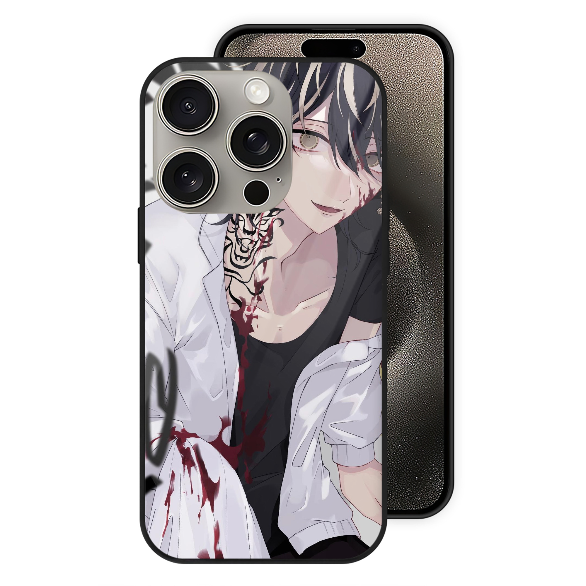 （画像用） 東京リベンジャーズ Tokyo Revengers 【iPhone15Pro対応】スマホケース 耐衝撃＆黄変防止 背面ガラス