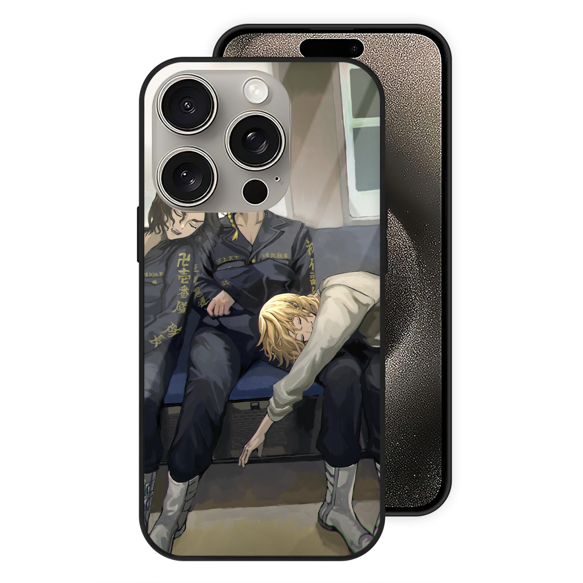 （画像用） 東京リベンジャーズ Tokyo Revengers 【iPhone15Pro対応】スマホケース 耐衝撃＆黄変防止 背面ガラス