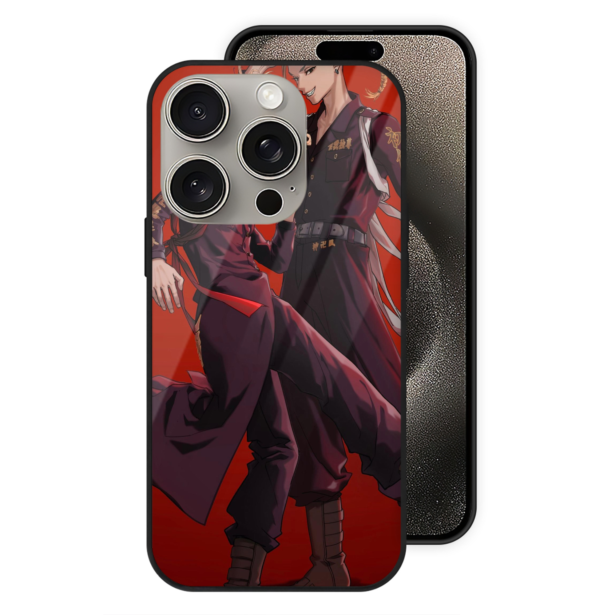 （画像用） 東京リベンジャーズ Tokyo Revengers 【iPhone15Pro対応】スマホケース 耐衝撃＆黄変防止 背面ガラス
