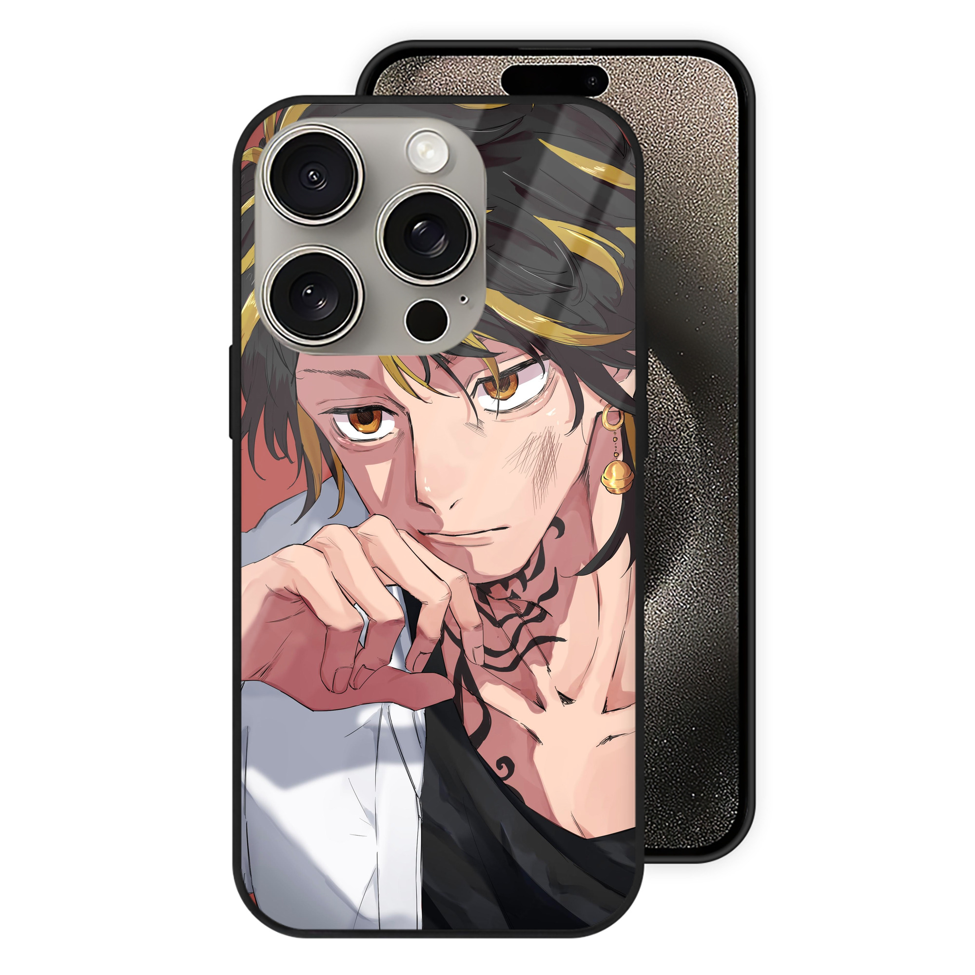 （画像用） 東京リベンジャーズ Tokyo Revengers 【iPhone15Pro対応】スマホケース 耐衝撃＆黄変防止 背面ガラス