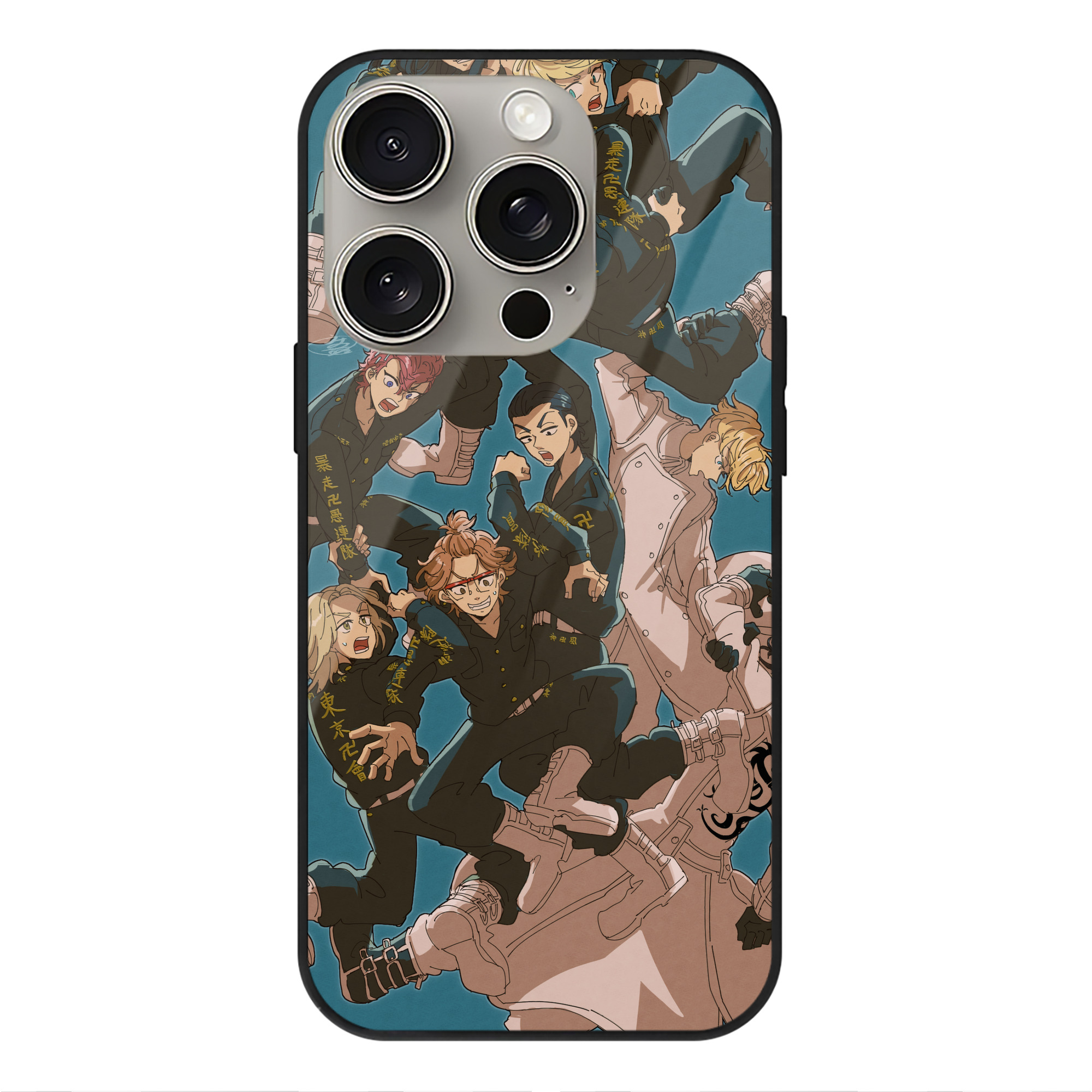 （画像用） 東京リベンジャーズ Tokyo Revengers 【iPhone15Pro対応】スマホケース 耐衝撃＆黄変防止 背面ガラス