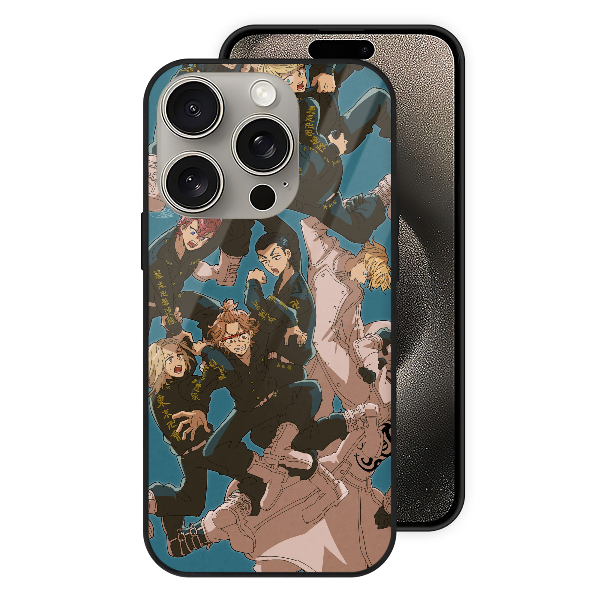 （画像用） 東京リベンジャーズ Tokyo Revengers 【iPhone15Pro対応】スマホケース 耐衝撃＆黄変防止 背面ガラス