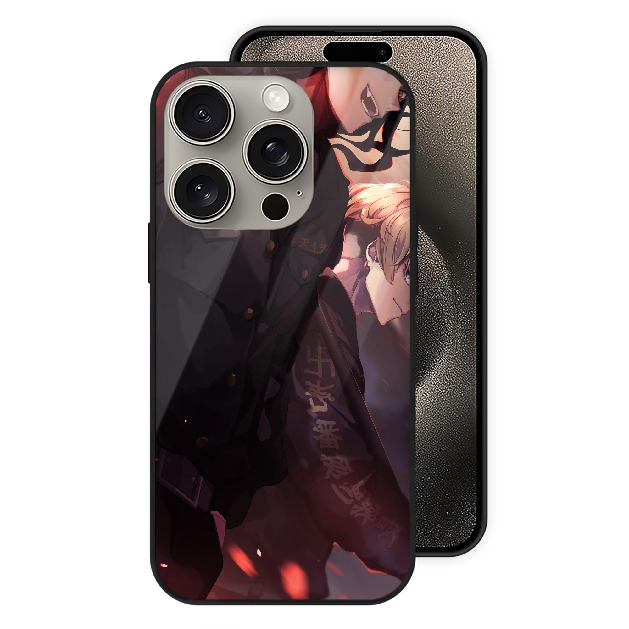 （画像用） 東京リベンジャーズ Tokyo Revengers 【iPhone15Pro対応】スマホケース 耐衝撃＆黄変防止 背面ガラス