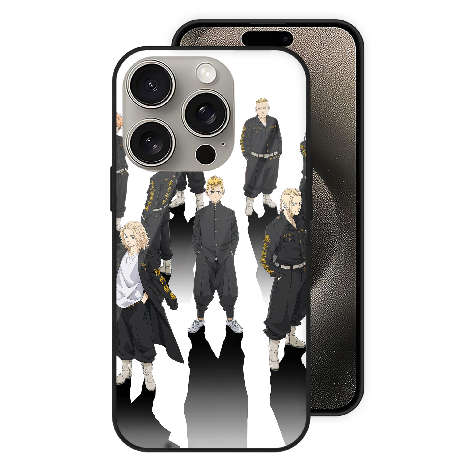 （画像用） 東京リベンジャーズ Tokyo Revengers 【iPhone15Pro対応】スマホケース 耐衝撃＆黄変防止 背面ガラス