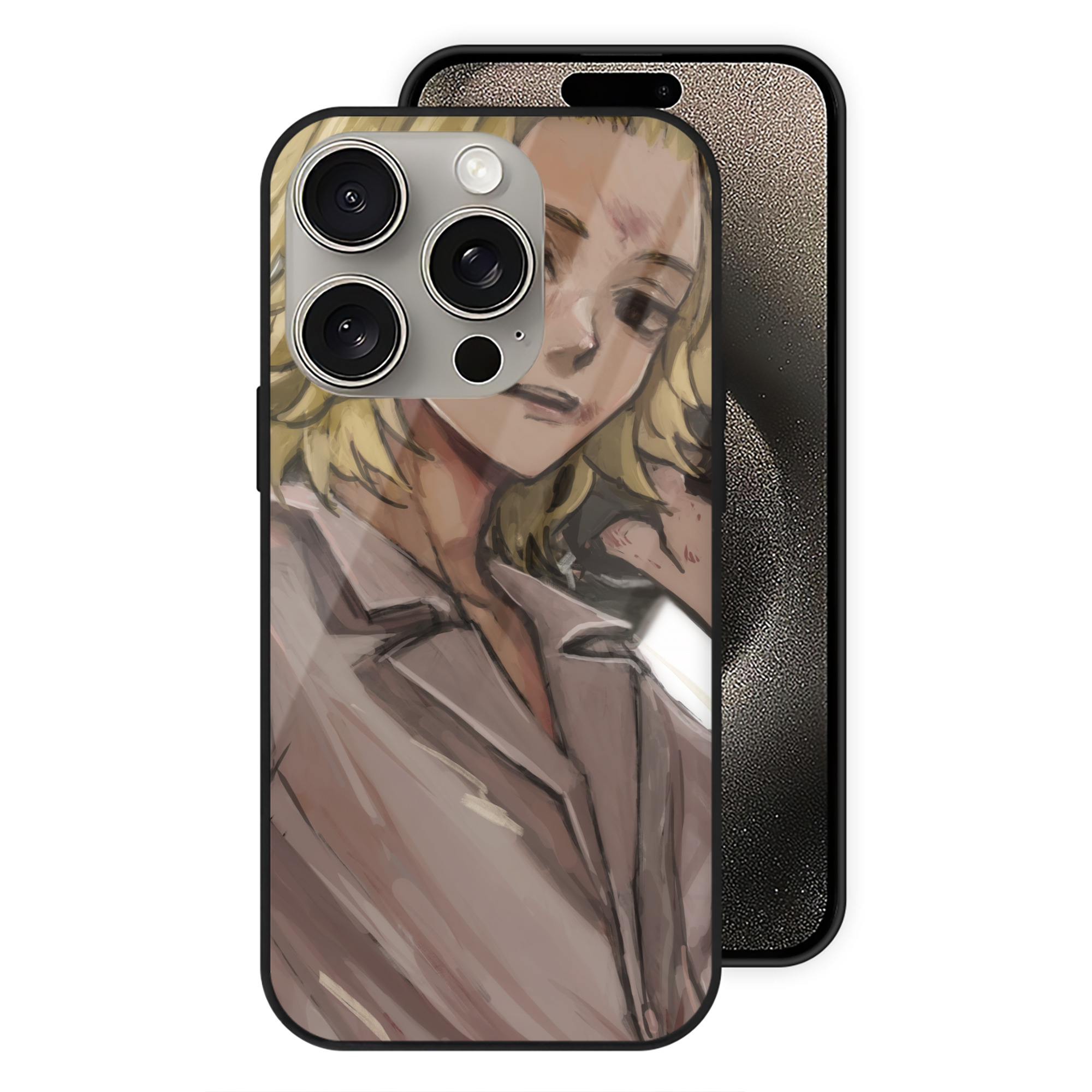 （画像用） 東京リベンジャーズ Tokyo Revengers 【iPhone15Pro対応】スマホケース 耐衝撃＆黄変防止 背面ガラス