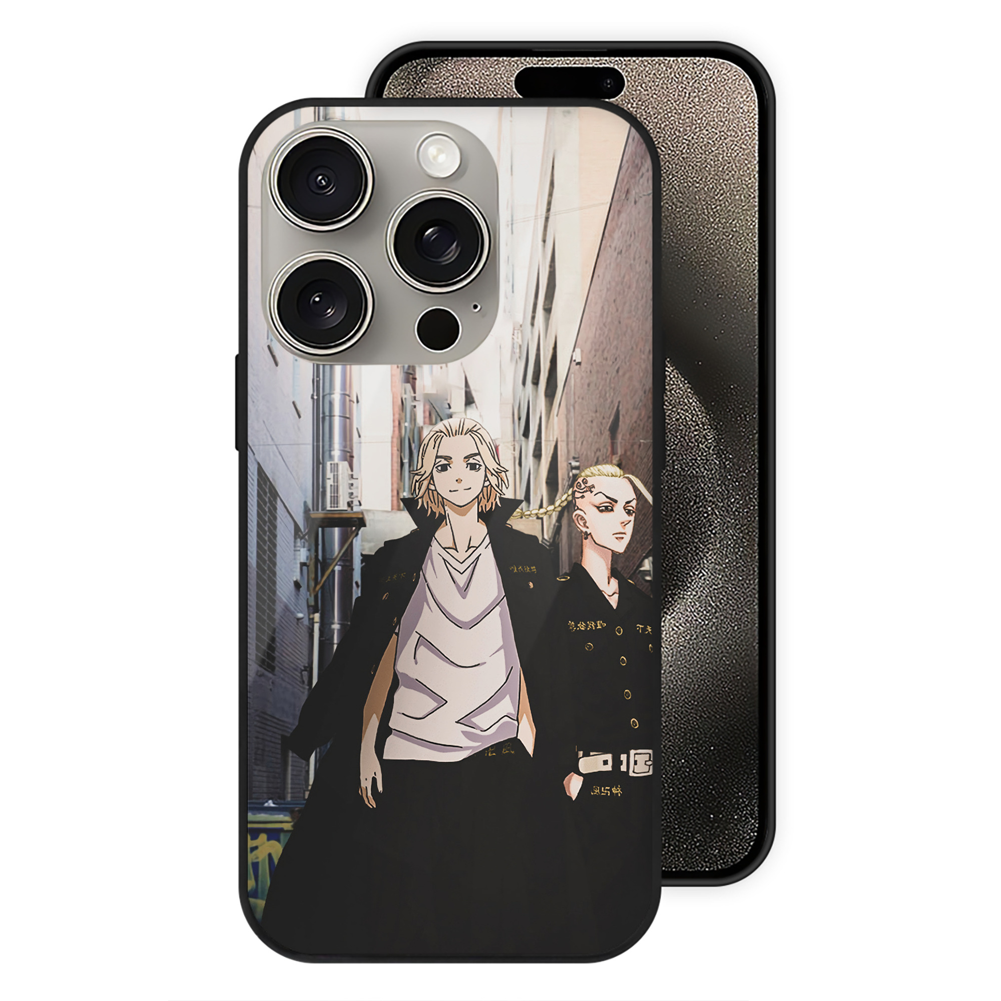 （画像用） 東京リベンジャーズ Tokyo Revengers 【iPhone15Pro対応】スマホケース 耐衝撃＆黄変防止 背面ガラス
