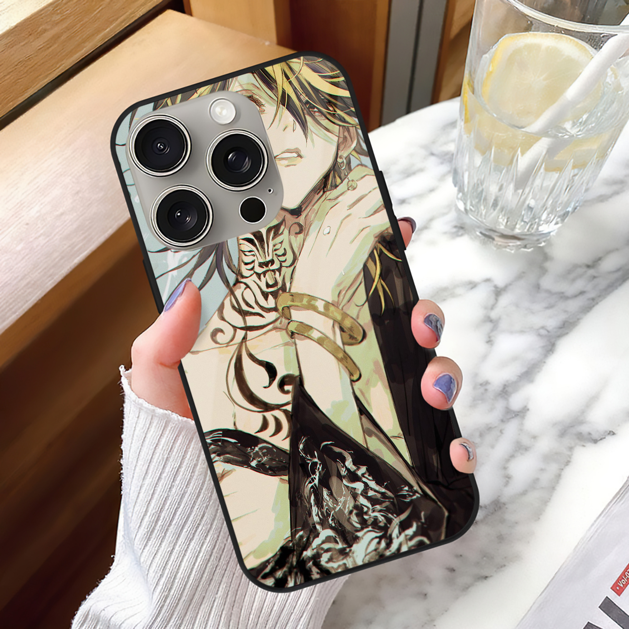 東京リベンジャーズ Tokyo Revengers 【iPhone15Pro対応】スマホケース 耐衝撃＆黄変防止 背面ガラス