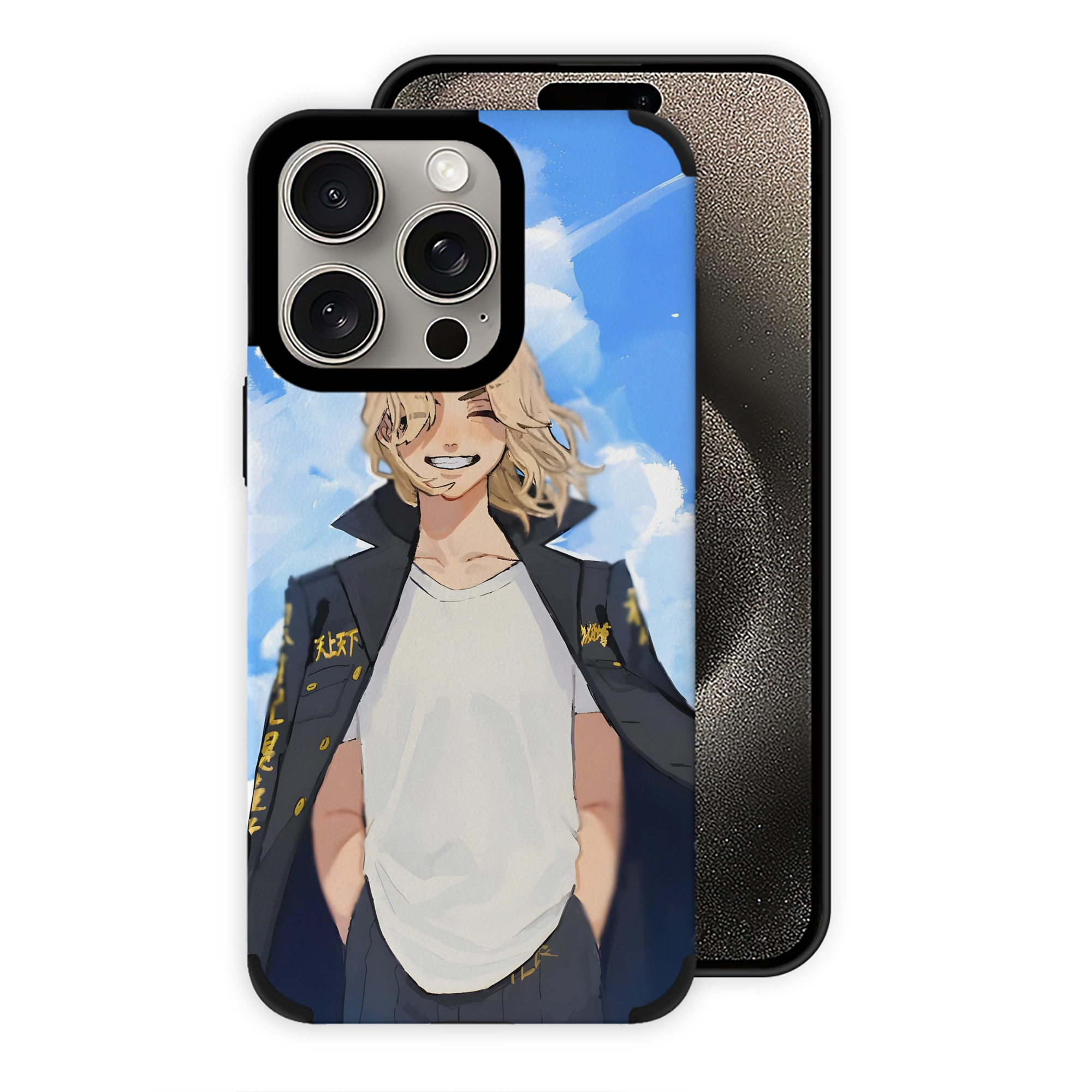 （画像用） 東京リベンジャーズ Tokyo Revengers 【iPhone15ProMax対応】 PUレザー スマホケース 耐衝撃＆黄変防止