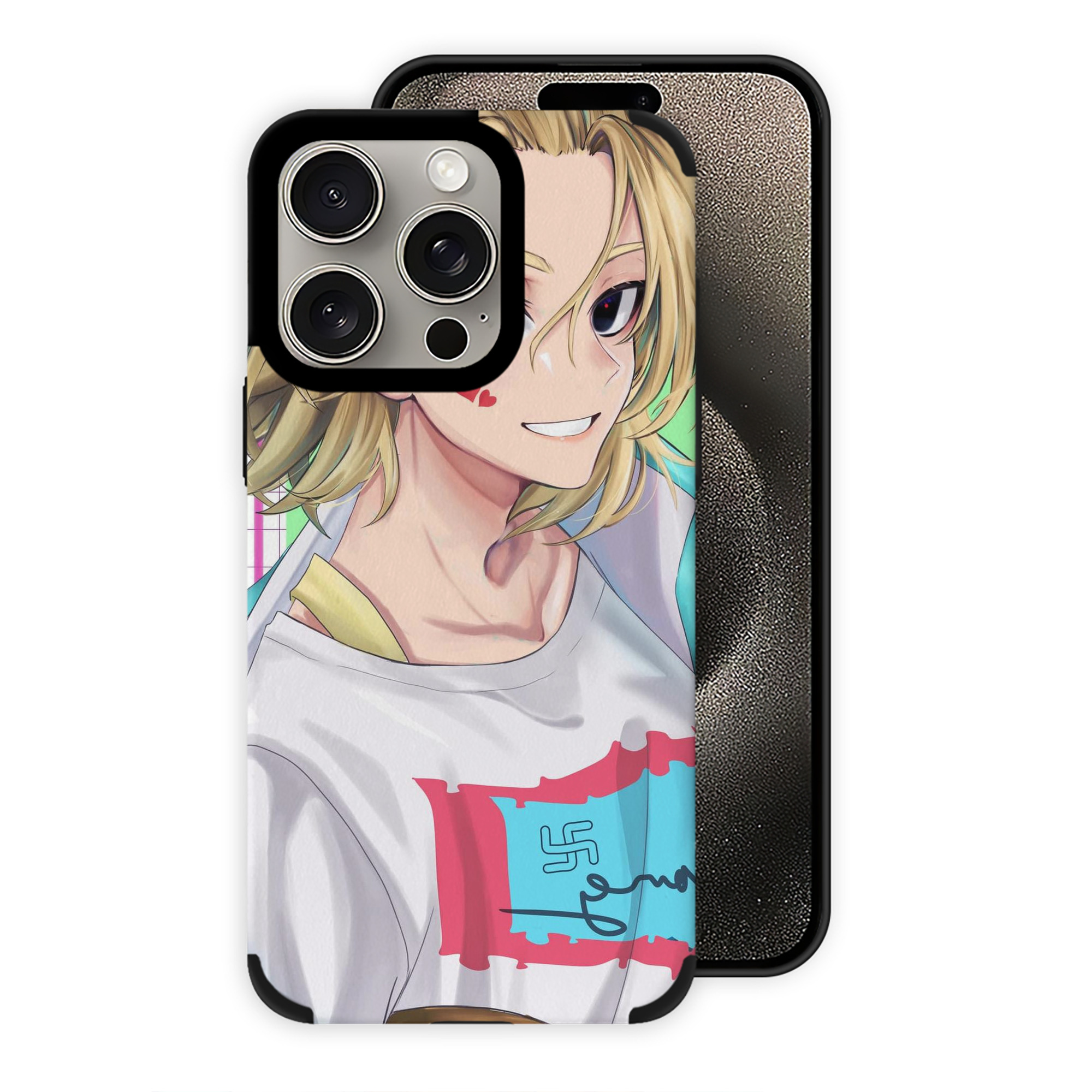 （画像用） 東京リベンジャーズ Tokyo Revengers 【iPhone15ProMax対応】 PUレザー スマホケース 耐衝撃＆黄変防止