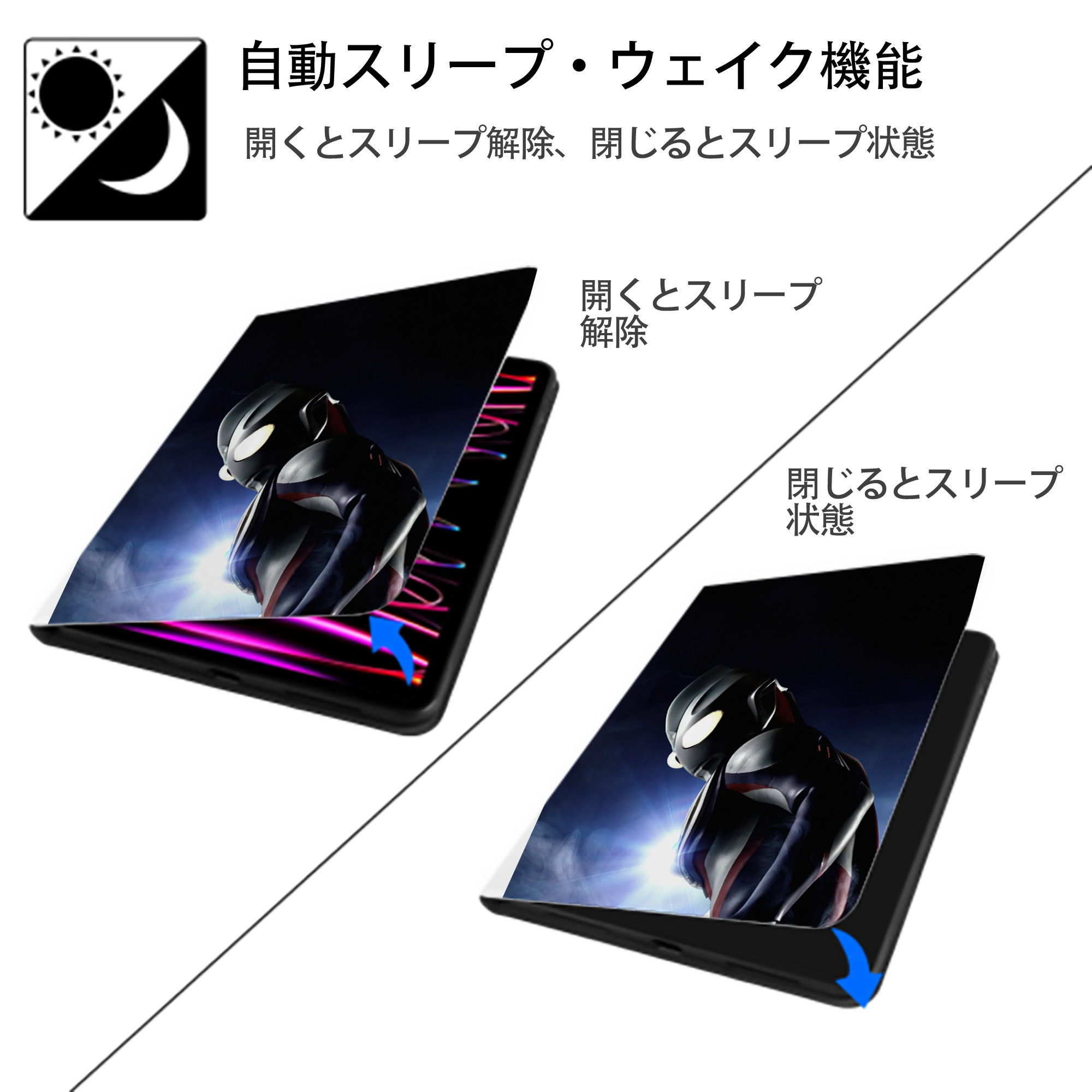 東京リベンジャーズ Tokyo Revengers IPad ケース ペン収納付き 三つ折りスタンド PUレザー×シリコン 対応機種9.5/10.5/10.9インチ