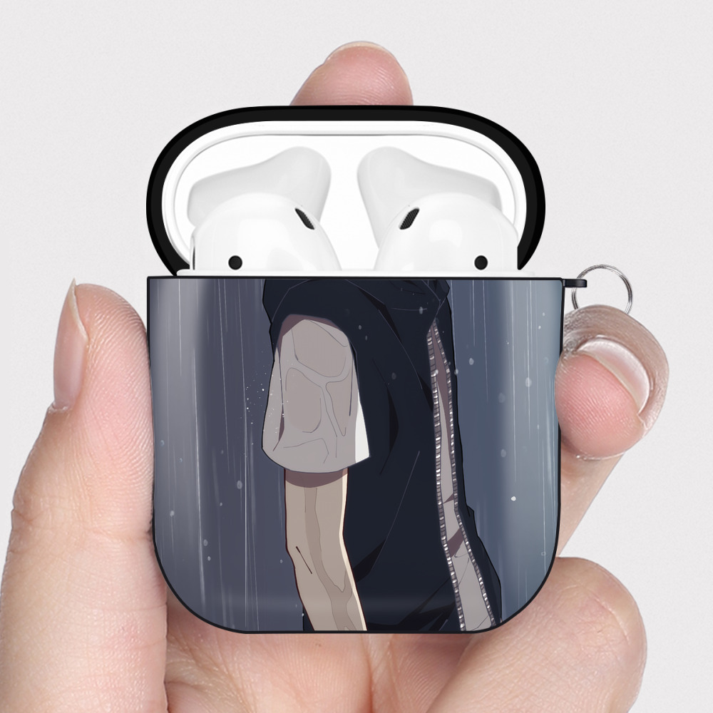 （画像用） 東京リベンジャーズ Tokyo Revengers AirPods 第2世代保護ケース ハードシェル ブラック 耐衝撃・防指紋・カラビナ付き