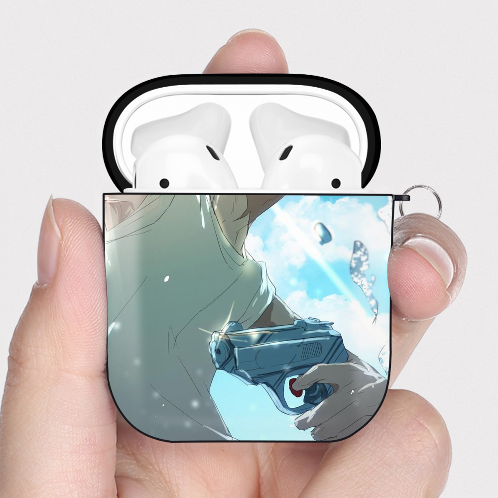 （画像用） 東京リベンジャーズ Tokyo Revengers AirPods 第2世代保護ケース ハードシェル ブラック 耐衝撃・防指紋・カラビナ付き