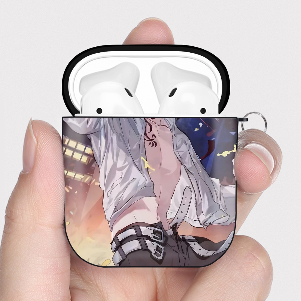（画像用） 東京リベンジャーズ Tokyo Revengers AirPods 第2世代保護ケース ハードシェル ブラック 耐衝撃・防指紋・カラビナ付き