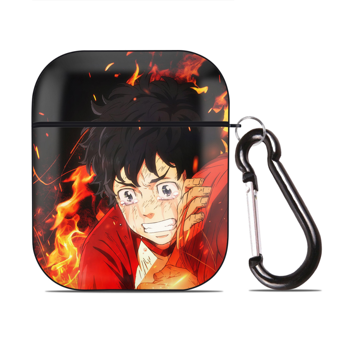 （画像用） 東京リベンジャーズ Tokyo Revengers AirPods 第2世代保護ケース ハードシェル ブラック 耐衝撃・防指紋・カラビナ付き