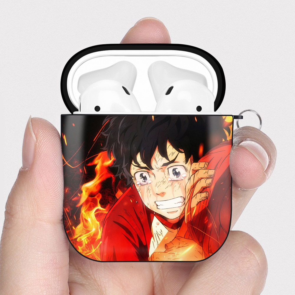 （画像用） 東京リベンジャーズ Tokyo Revengers AirPods 第2世代保護ケース ハードシェル ブラック 耐衝撃・防指紋・カラビナ付き
