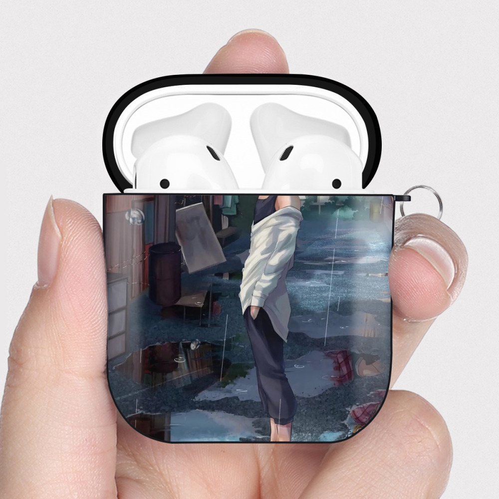 （画像用） 東京リベンジャーズ Tokyo Revengers AirPods 第2世代保護ケース ハードシェル ブラック 耐衝撃・防指紋・カラビナ付き