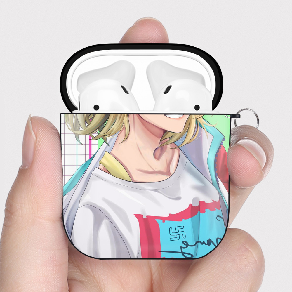 （画像用） 東京リベンジャーズ Tokyo Revengers AirPods 第2世代保護ケース ハードシェル ブラック 耐衝撃・防指紋・カラビナ付き