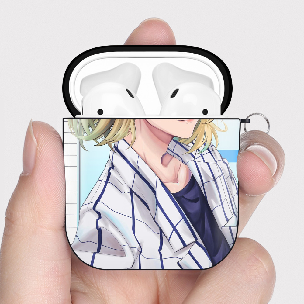 （画像用） 東京リベンジャーズ Tokyo Revengers AirPods 第2世代保護ケース ハードシェル ブラック 耐衝撃・防指紋・カラビナ付き