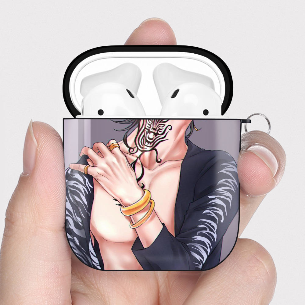 （画像用） 東京リベンジャーズ Tokyo Revengers AirPods 第2世代保護ケース ハードシェル ブラック 耐衝撃・防指紋・カラビナ付き