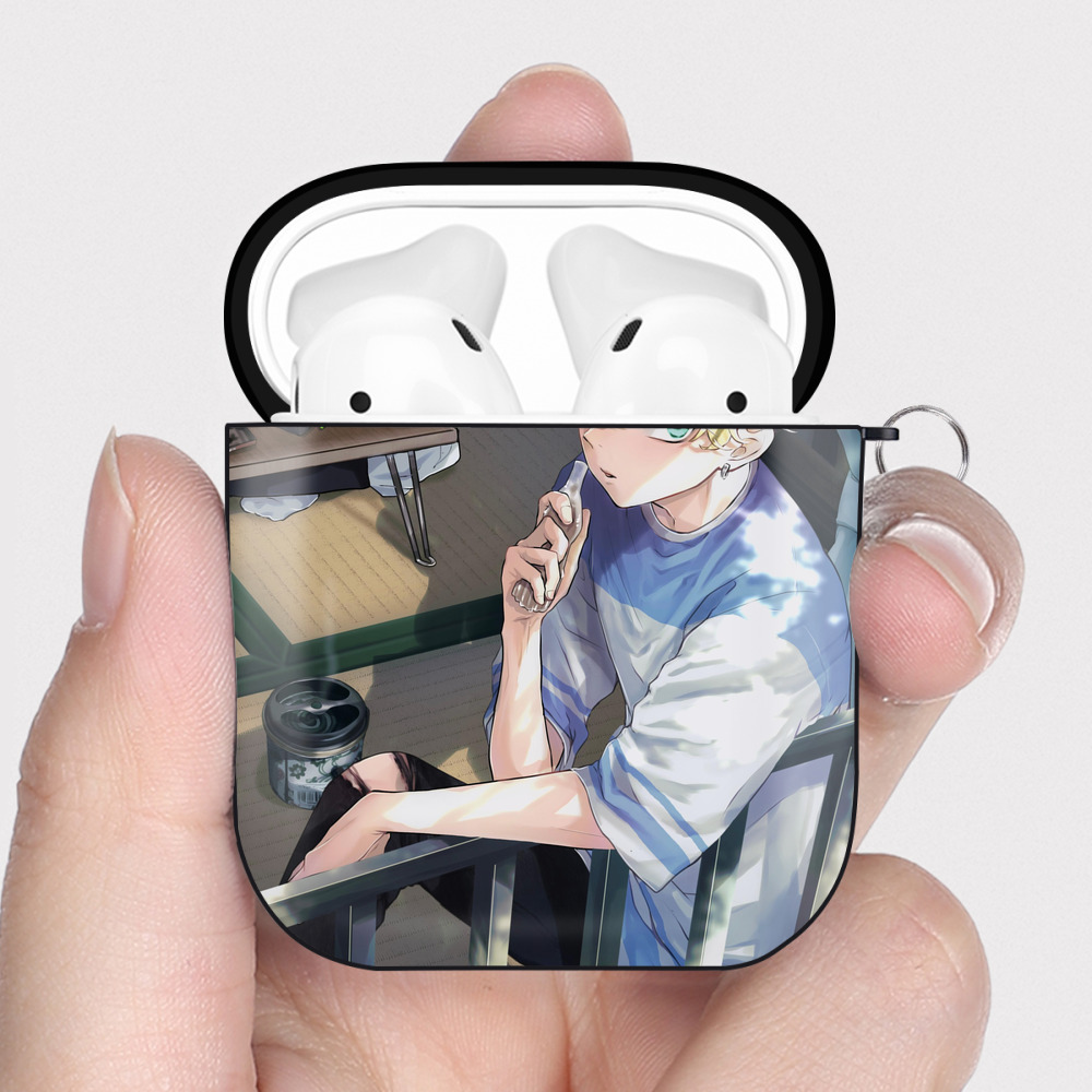 （画像用） 東京リベンジャーズ Tokyo Revengers AirPods 第2世代保護ケース ハードシェル ブラック 耐衝撃・防指紋・カラビナ付き