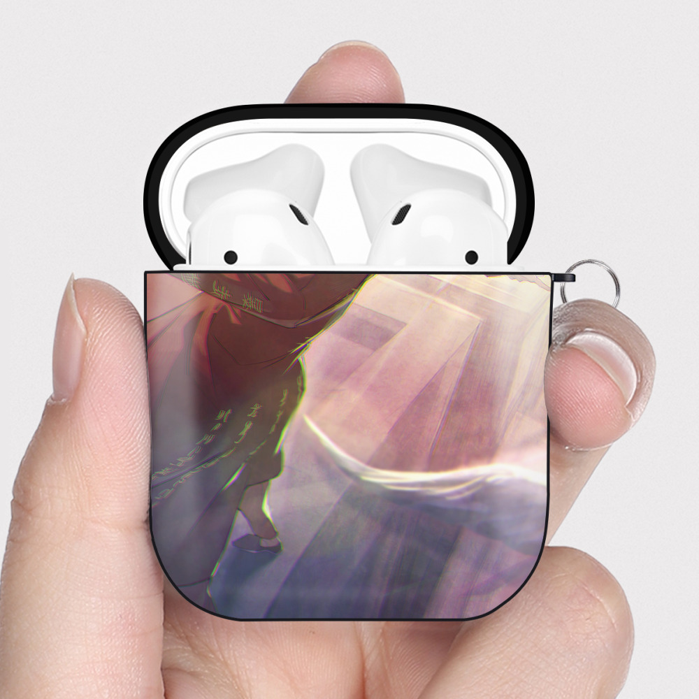 （画像用） 東京リベンジャーズ Tokyo Revengers AirPods 第2世代保護ケース ハードシェル ブラック 耐衝撃・防指紋・カラビナ付き