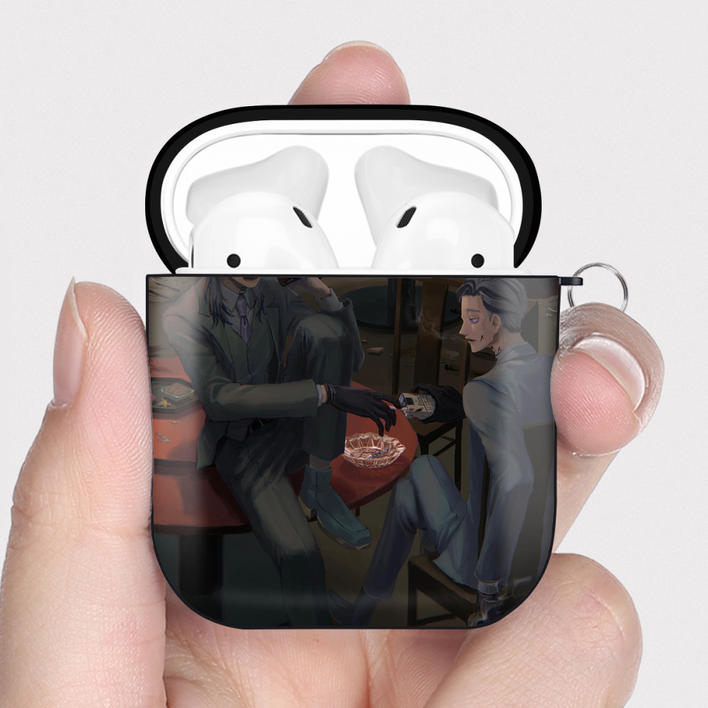 （画像用） 東京リベンジャーズ Tokyo Revengers AirPods 第2世代保護ケース ハードシェル ブラック 耐衝撃・防指紋・カラビナ付き