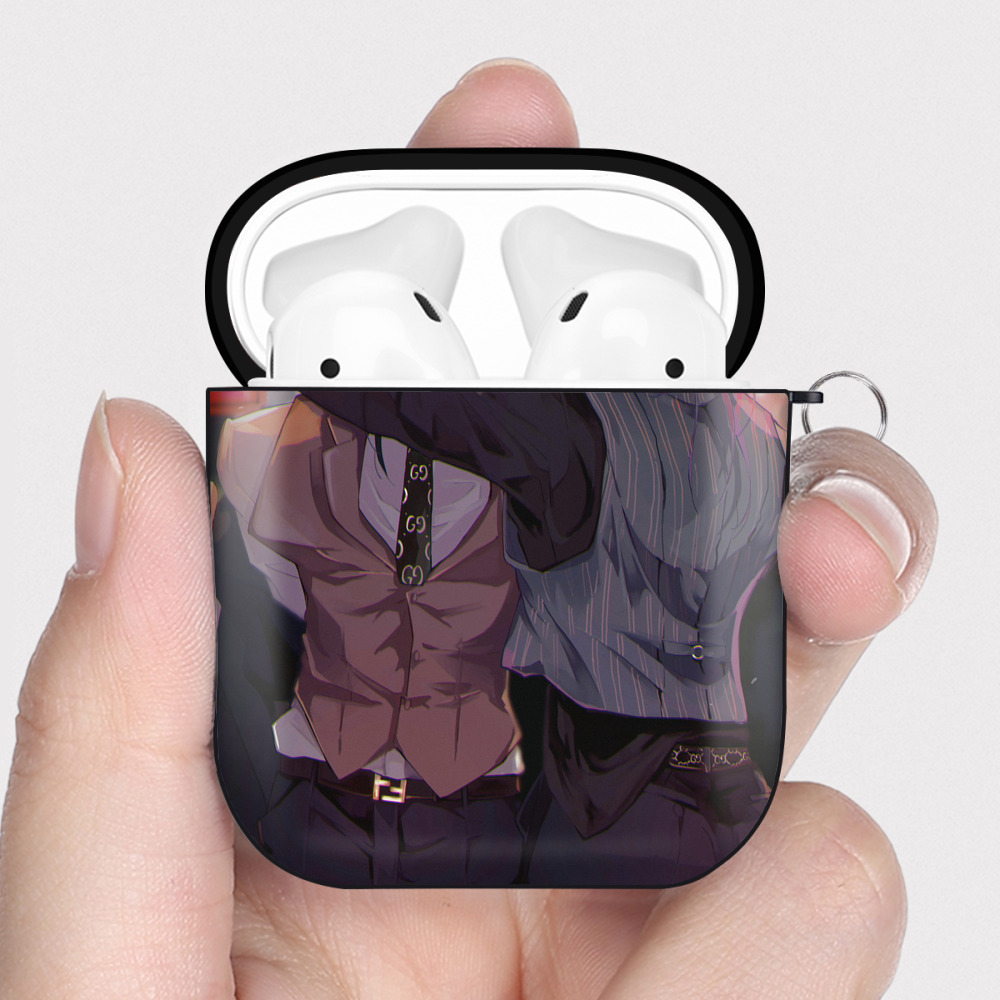 （画像用） 東京リベンジャーズ Tokyo Revengers AirPods 第2世代保護ケース ハードシェル ブラック 耐衝撃・防指紋・カラビナ付き