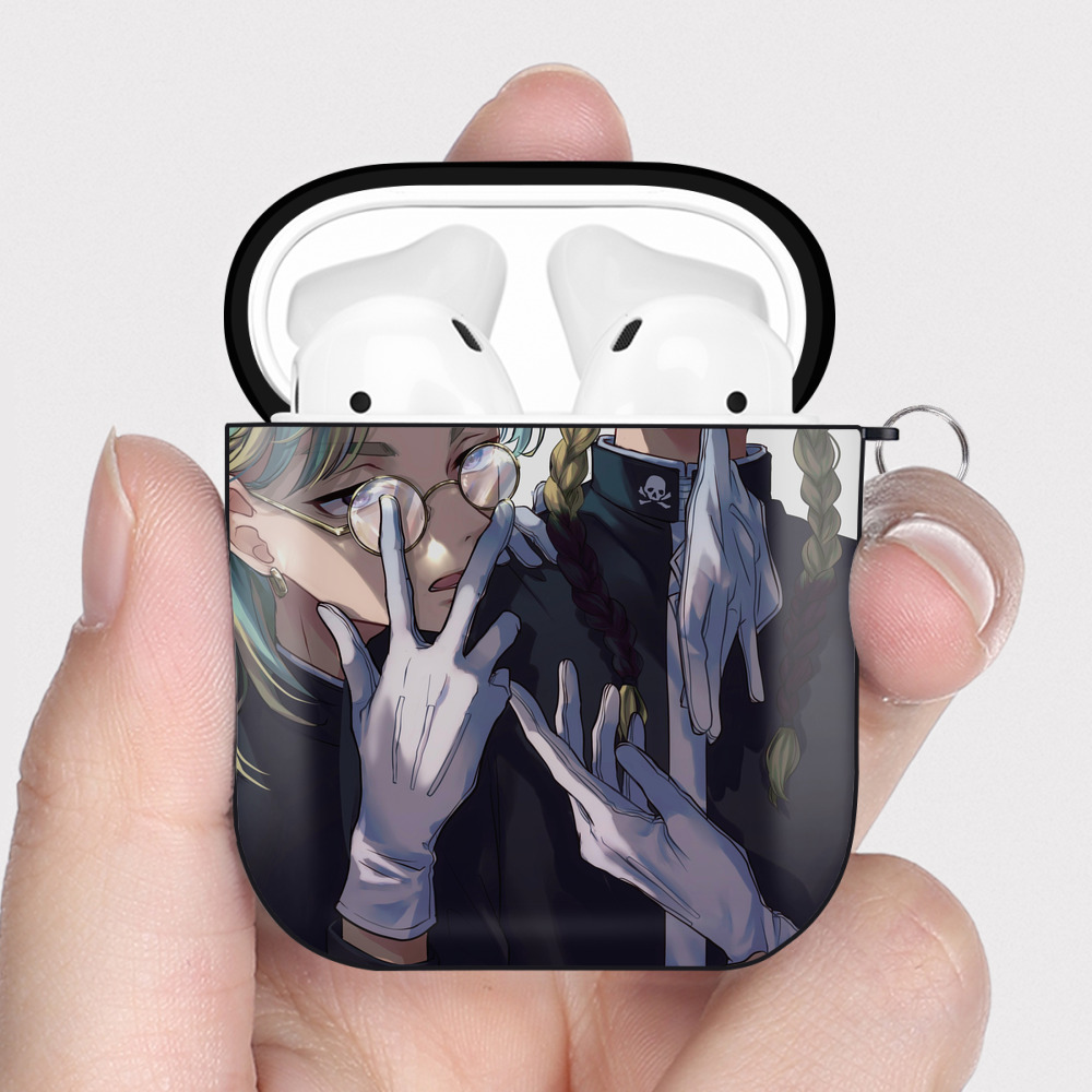 （画像用） 東京リベンジャーズ Tokyo Revengers AirPods 第2世代保護ケース ハードシェル ブラック 耐衝撃・防指紋・カラビナ付き