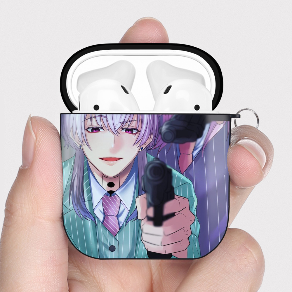 （画像用） 東京リベンジャーズ Tokyo Revengers AirPods 第2世代保護ケース ハードシェル ブラック 耐衝撃・防指紋・カラビナ付き