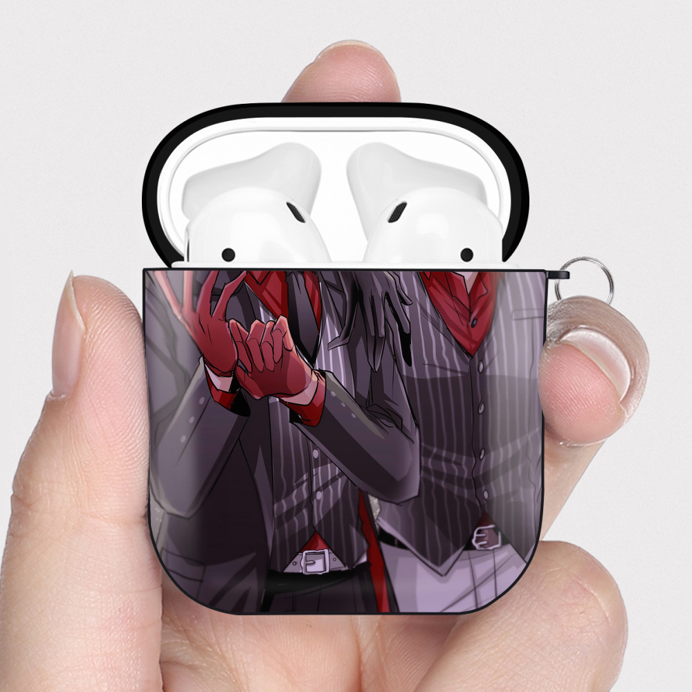 （画像用） 東京リベンジャーズ Tokyo Revengers AirPods 第2世代保護ケース ハードシェル ブラック 耐衝撃・防指紋・カラビナ付き
