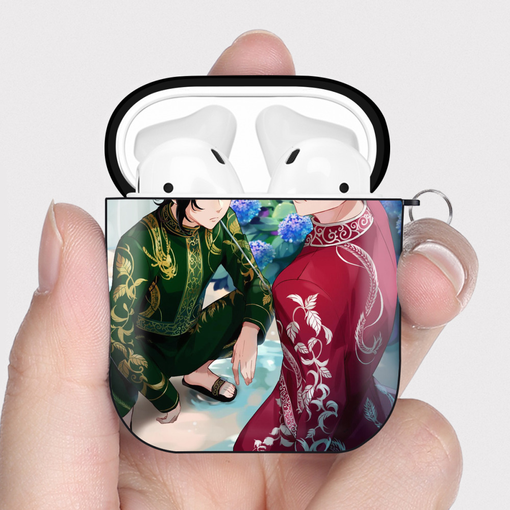（画像用） 東京リベンジャーズ Tokyo Revengers AirPods 第2世代保護ケース ハードシェル ブラック 耐衝撃・防指紋・カラビナ付き