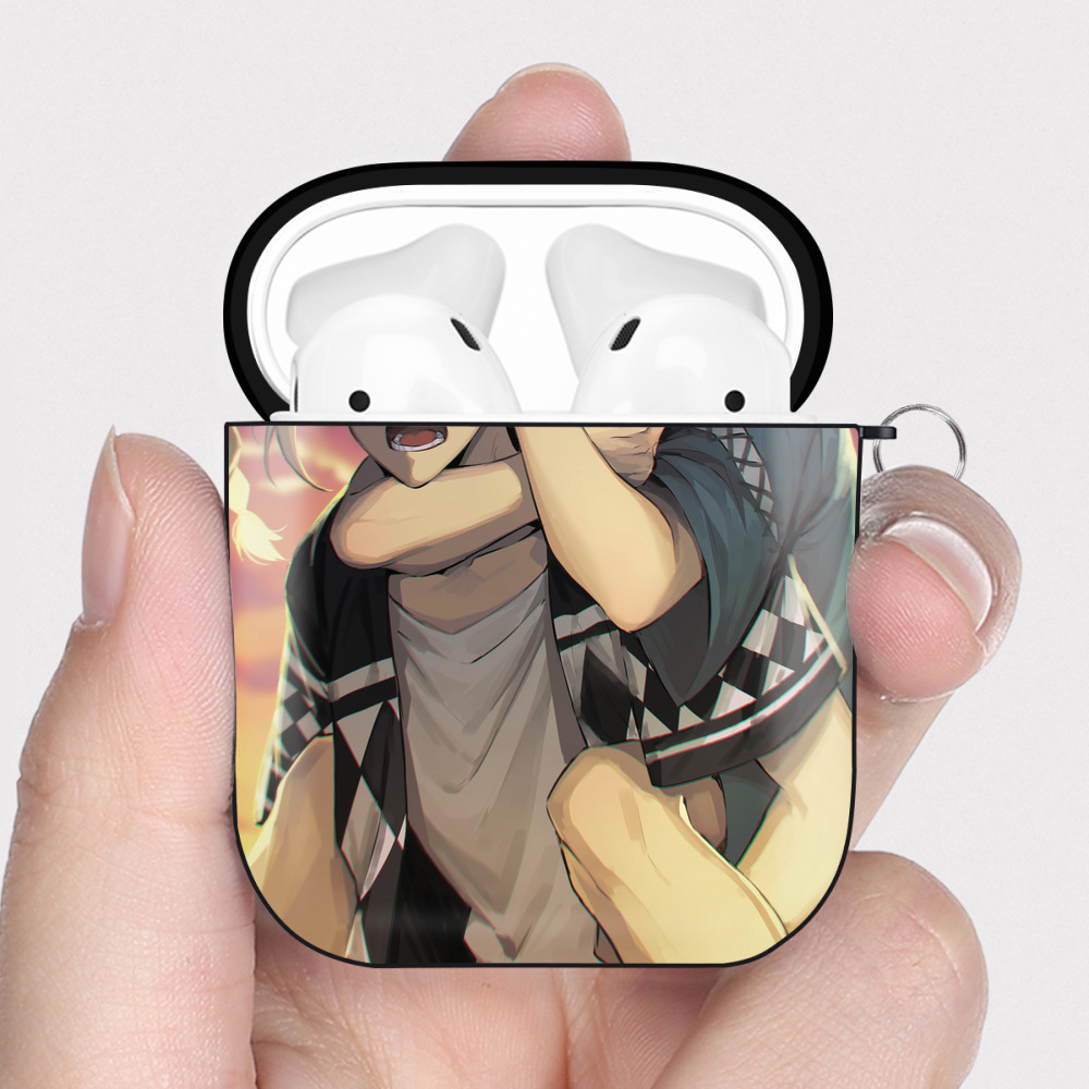 （画像用） 東京リベンジャーズ Tokyo Revengers AirPods 第2世代保護ケース ハードシェル ブラック 耐衝撃・防指紋・カラビナ付き