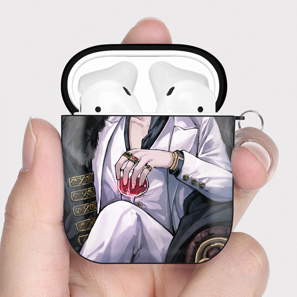 （画像用） 東京リベンジャーズ Tokyo Revengers AirPods 第2世代保護ケース ハードシェル ブラック 耐衝撃・防指紋・カラビナ付き