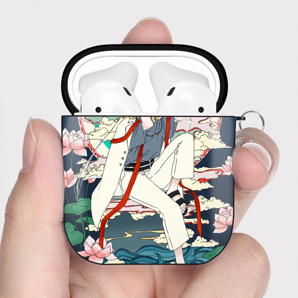 （画像用） 東京リベンジャーズ Tokyo Revengers AirPods 第2世代保護ケース ハードシェル ブラック 耐衝撃・防指紋・カラビナ付き