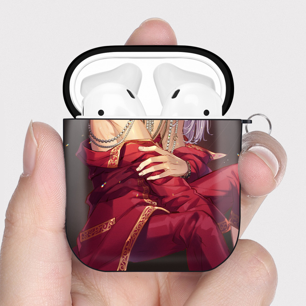 （画像用） 東京リベンジャーズ Tokyo Revengers AirPods 第2世代保護ケース ハードシェル ブラック 耐衝撃・防指紋・カラビナ付き