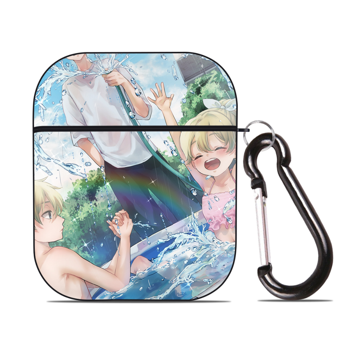 （画像用） 東京リベンジャーズ Tokyo Revengers AirPods 第2世代保護ケース ハードシェル ブラック 耐衝撃・防指紋・カラビナ付き
