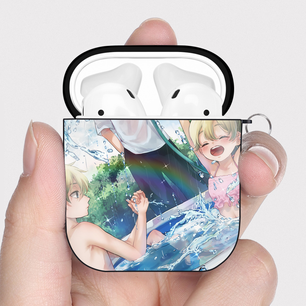 （画像用） 東京リベンジャーズ Tokyo Revengers AirPods 第2世代保護ケース ハードシェル ブラック 耐衝撃・防指紋・カラビナ付き