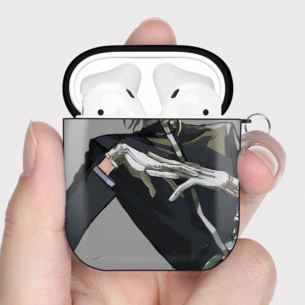 （画像用） 東京リベンジャーズ Tokyo Revengers AirPods 第2世代保護ケース ハードシェル ブラック 耐衝撃・防指紋・カラビナ付き