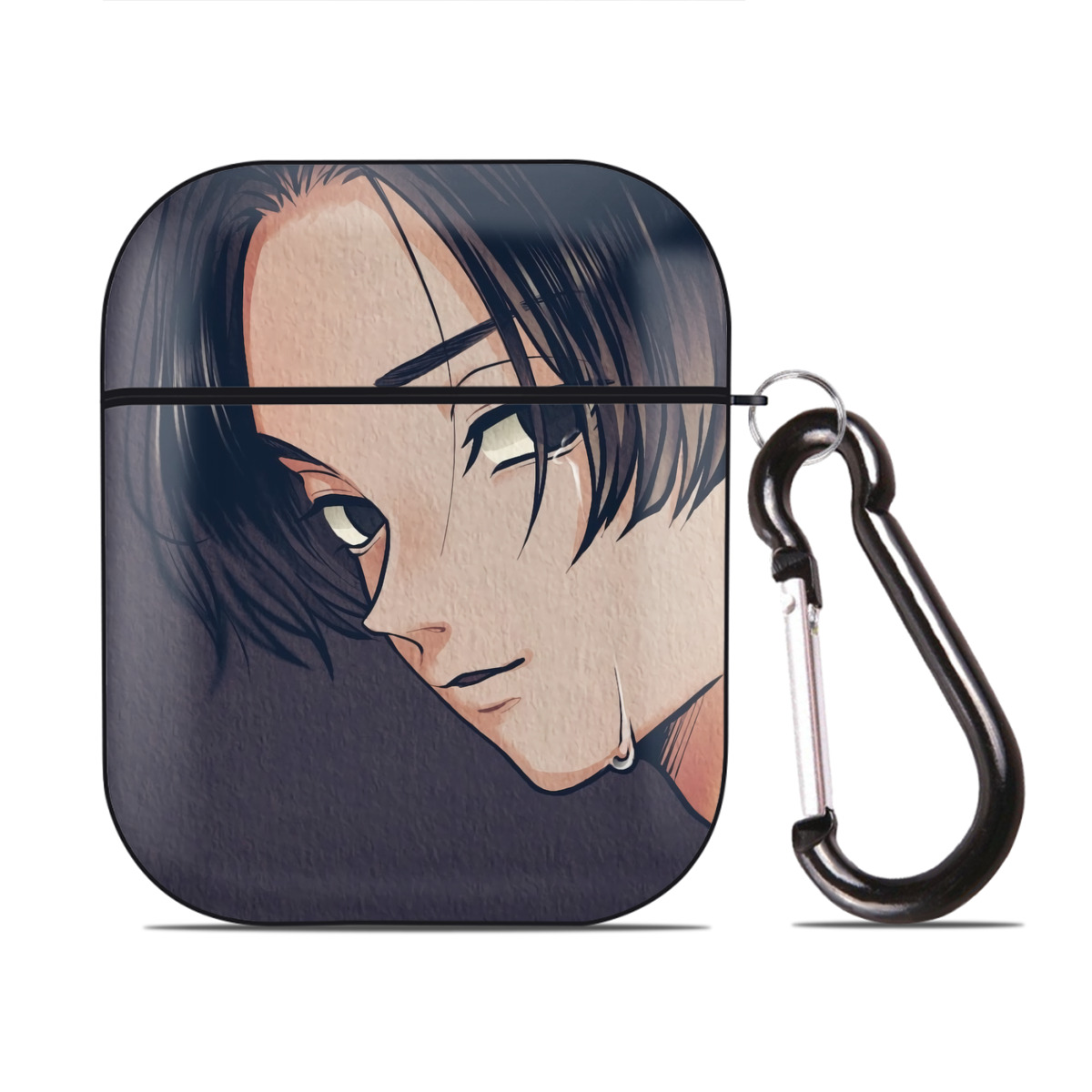 （画像用） 東京リベンジャーズ Tokyo Revengers AirPods 第2世代保護ケース ハードシェル ブラック 耐衝撃・防指紋・カラビナ付き
