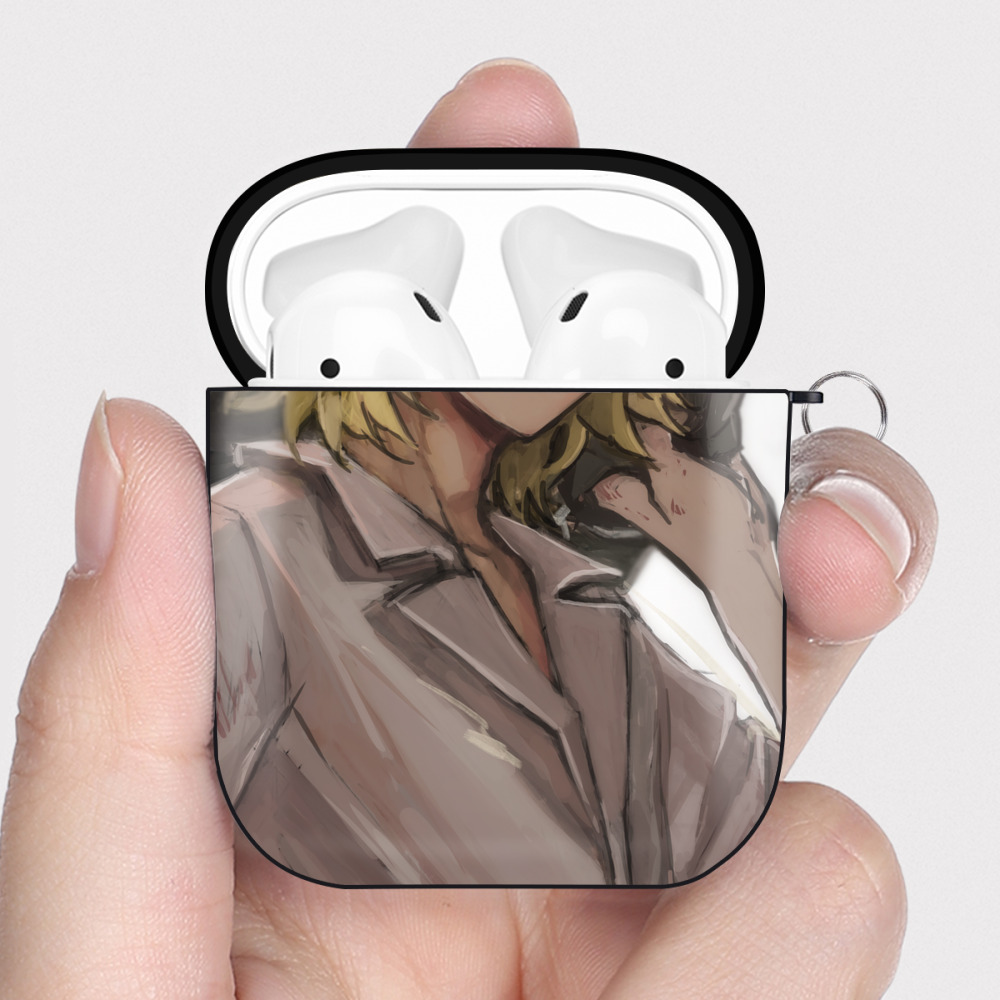 （画像用） 東京リベンジャーズ Tokyo Revengers AirPods 第2世代保護ケース ハードシェル ブラック 耐衝撃・防指紋・カラビナ付き