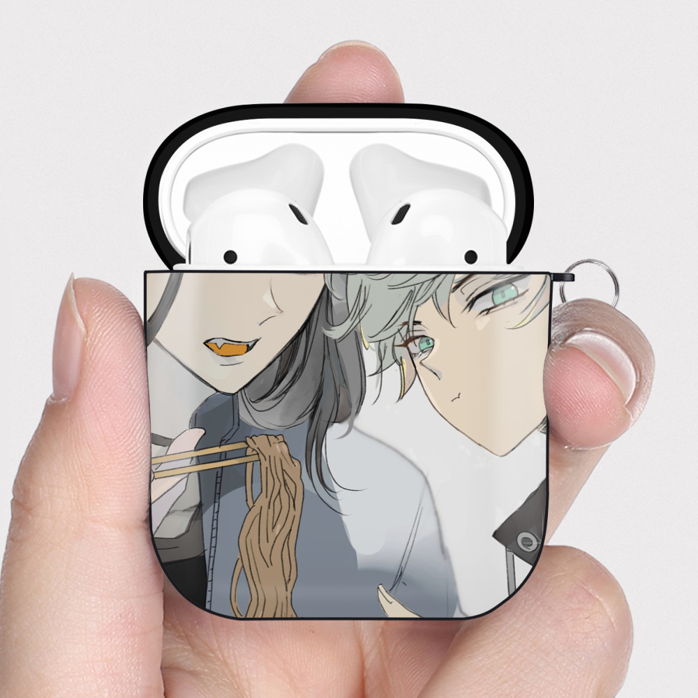 （画像用） 東京リベンジャーズ Tokyo Revengers AirPods 第2世代保護ケース ハードシェル ブラック 耐衝撃・防指紋・カラビナ付き