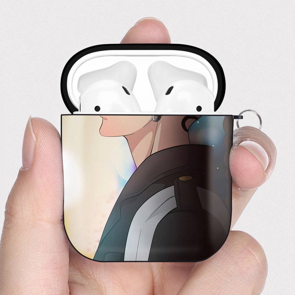 （画像用） 東京リベンジャーズ Tokyo Revengers AirPods 第2世代保護ケース ハードシェル ブラック 耐衝撃・防指紋・カラビナ付き