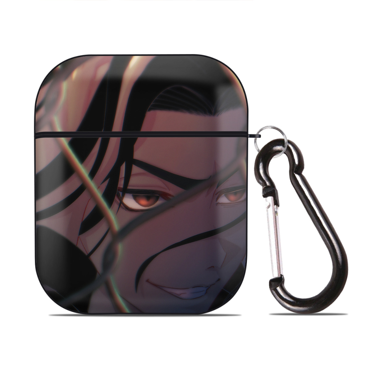 （画像用） 東京リベンジャーズ Tokyo Revengers AirPods 第2世代保護ケース ハードシェル ブラック 耐衝撃・防指紋・カラビナ付き