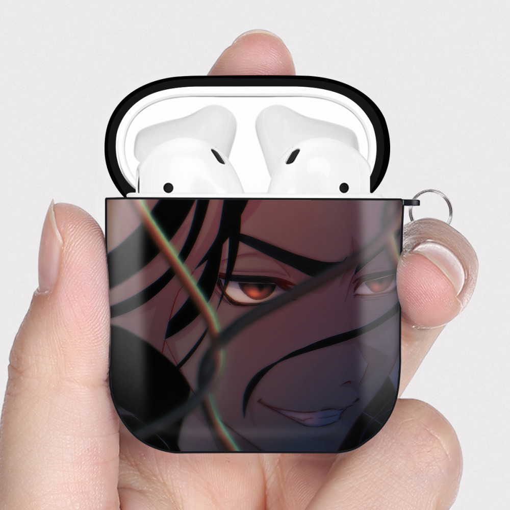 （画像用） 東京リベンジャーズ Tokyo Revengers AirPods 第2世代保護ケース ハードシェル ブラック 耐衝撃・防指紋・カラビナ付き