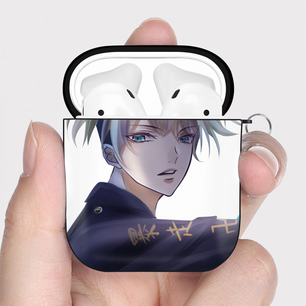 （画像用） 東京リベンジャーズ Tokyo Revengers AirPods 第2世代保護ケース ハードシェル ブラック 耐衝撃・防指紋・カラビナ付き