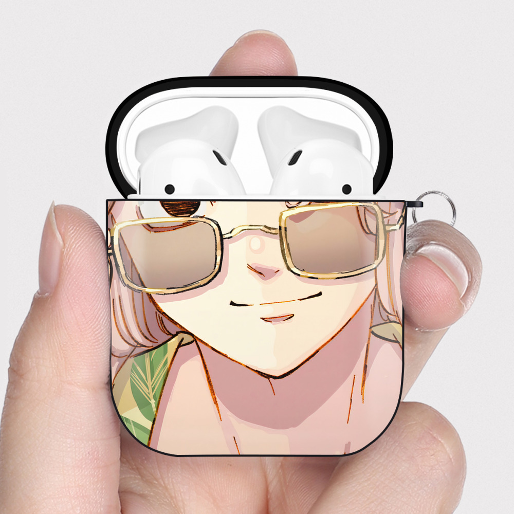 （画像用） 東京リベンジャーズ Tokyo Revengers AirPods 第2世代保護ケース ハードシェル ブラック 耐衝撃・防指紋・カラビナ付き