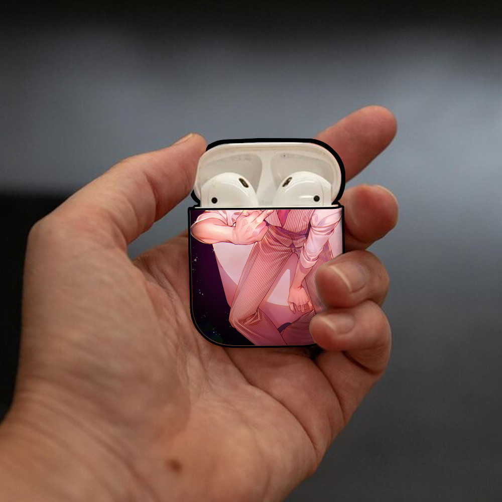 東京リベンジャーズ Tokyo Revengers AirPods 第2世代保護ケース ハードシェル ブラック 耐衝撃・防指紋・カラビナ付き