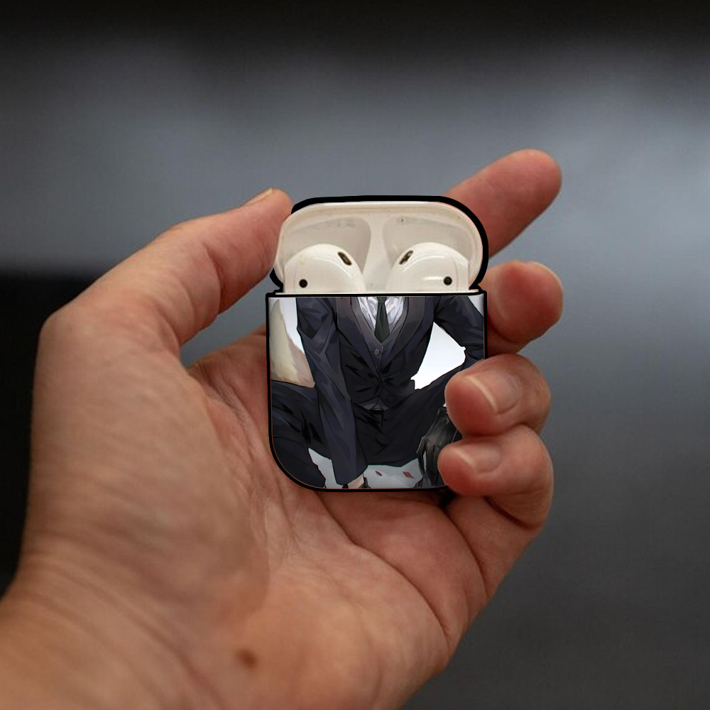 東京リベンジャーズ Tokyo Revengers AirPods 第2世代保護ケース ハードシェル ブラック 耐衝撃・防指紋・カラビナ付き