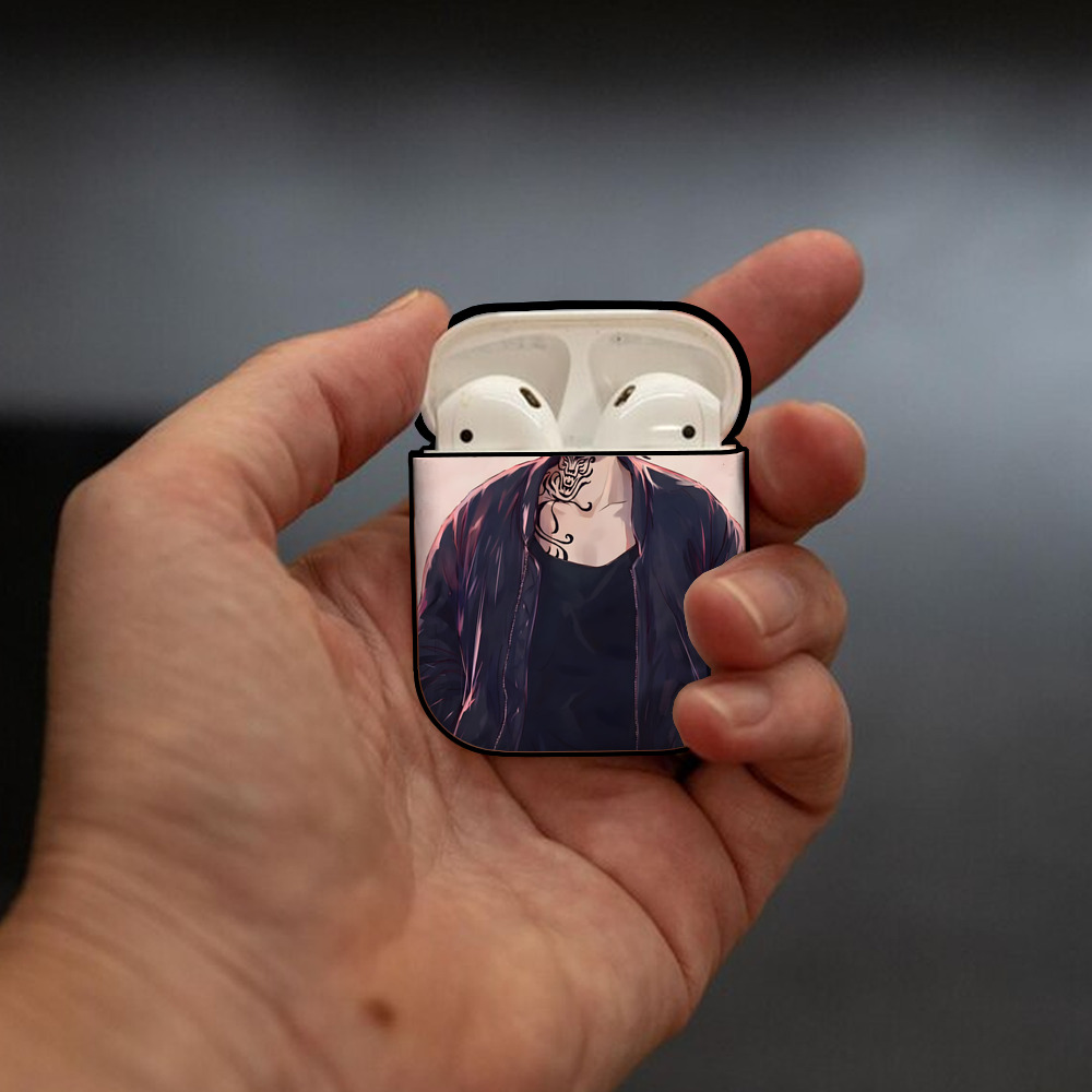 東京リベンジャーズ Tokyo Revengers AirPods 第2世代保護ケース ハードシェル ブラック 耐衝撃・防指紋・カラビナ付き