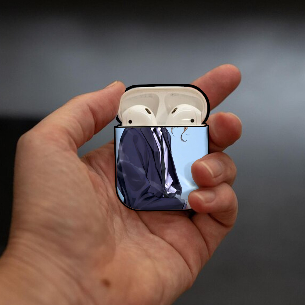 東京リベンジャーズ Tokyo Revengers AirPods 第2世代保護ケース ハードシェル ブラック 耐衝撃・防指紋・カラビナ付き
